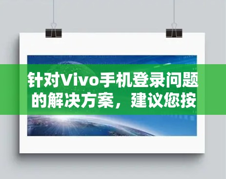针对Vivo手机登录问题的解决方案，建议您按照以下步骤操作