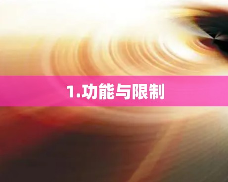 1.功能与限制