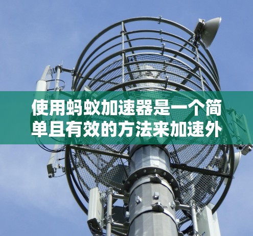 使用蚂蚁加速器是一个简单且有效的方法来加速外网的搜索和下载速度。以下是对蚂蚁加速器的详细总结和使用指南 使用蚂蚁加速器是一个简单且有效的方法来加速外网的搜索和下载速度。以下是对蚂蚁加速器的详细总结和使用指南