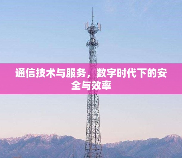 通信技术与服务，数字时代下的安全与效率