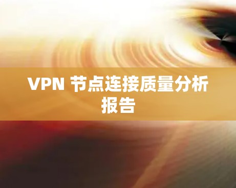 VPN 节点连接质量分析报告