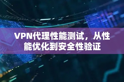 VPN代理性能测试，从性能优化到安全性验证