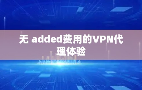 无 added费用的VPN代理体验